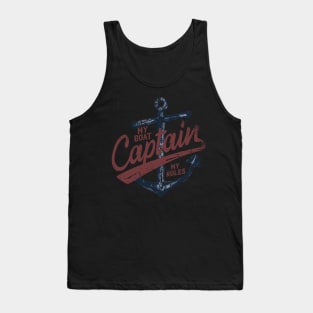 My Boat My Rules Captain Tank Top